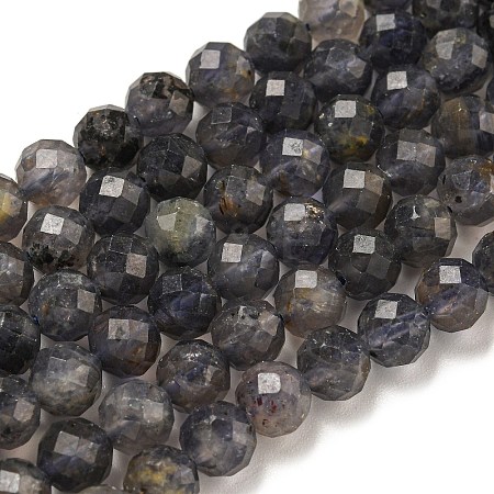 Natural Iolite Beads Strands G-A097-A14-09A-1