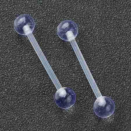 Acrylic Tongue Rings X1-AJEW-P084-07B-1