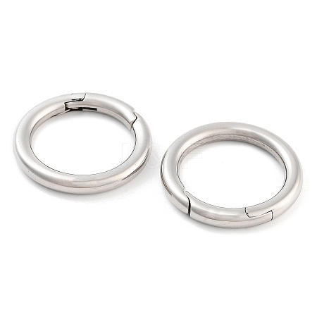 Non-Tarnish 316 Stainless Steel Spring Gate Rings STAS-M296-01P-E-01-1