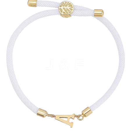 1pc Adjustable Nylon Cord Slider Bracelets for Women BJEW-LP0001-33A-G-1