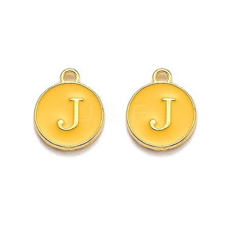 Golden Plated Alloy Enamel Charms LS-ENAM-Q437-13J-1