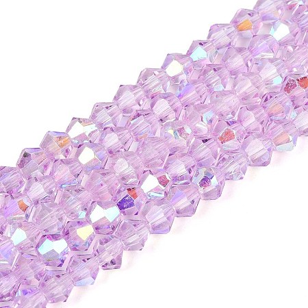 Transparent Glass Beads Strands X-EGLA-N021-4mm-04-1