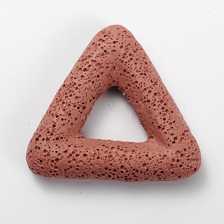 Synthetic Lava Rock Big Triangle Pendants G-O025-04E-1