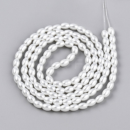 Baking Paint Pearlized Glass Pearl Bead Strands HY-T002-01B-01-1