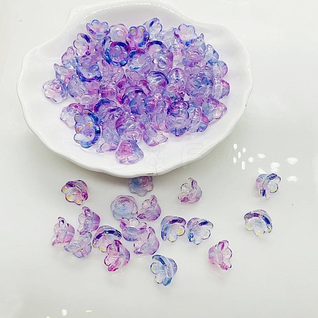 Glass Bead Caps LS-GLAA-WH0033-90C-1
