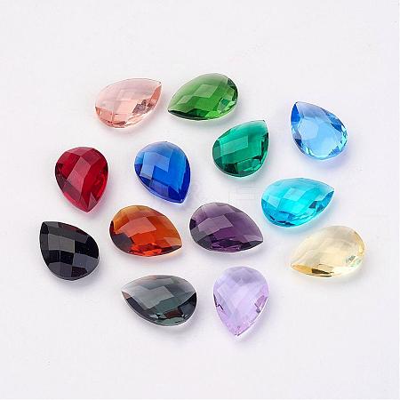 Faceted Glass Rhinestone Pointed Back Cabochons RGLA-P015-1