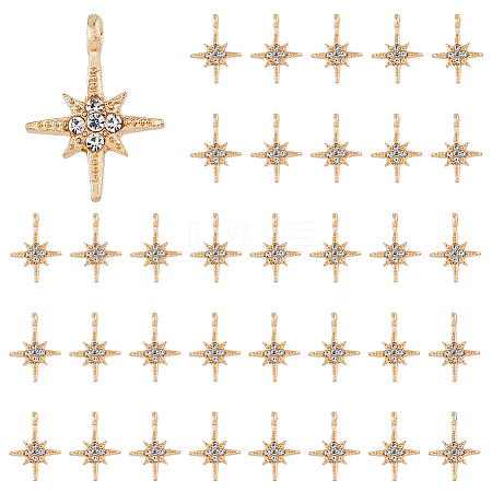 DICOSMETIC 50Pcs Alloy Rhinestone Pendants FIND-DC0003-74-1