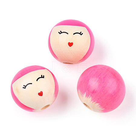 Wood Beads WOOD-WH0120-06D-1