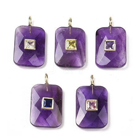 Natural Amethyst Pendants LS-G-I391-03G-10-1