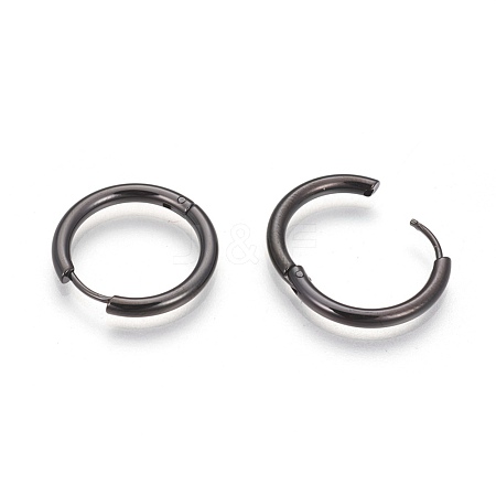 304 Stainless Steel Hoop Earrings EJEW-P177-B-16-1