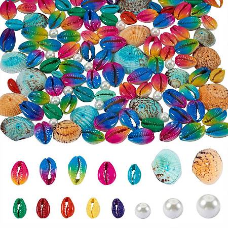 Spray Paint Cowrie Shell Beads DIY-SZ0007-38-1