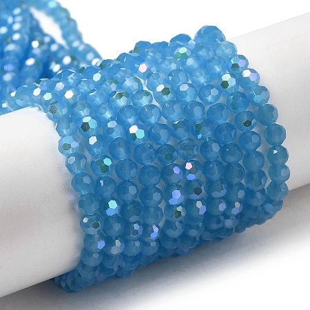 Imitation Jade Glass Beads Strands EGLA-A035-J4mm-L07-1