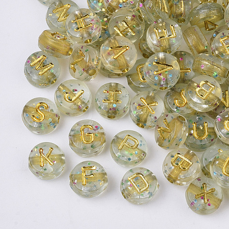 Plating Transparent Acrylic Beads TACR-T008-01A-1