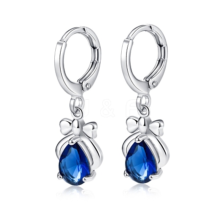 Platinum Tone Stainless Steel Dangle Earrings EJEW-EE0002-04B-1