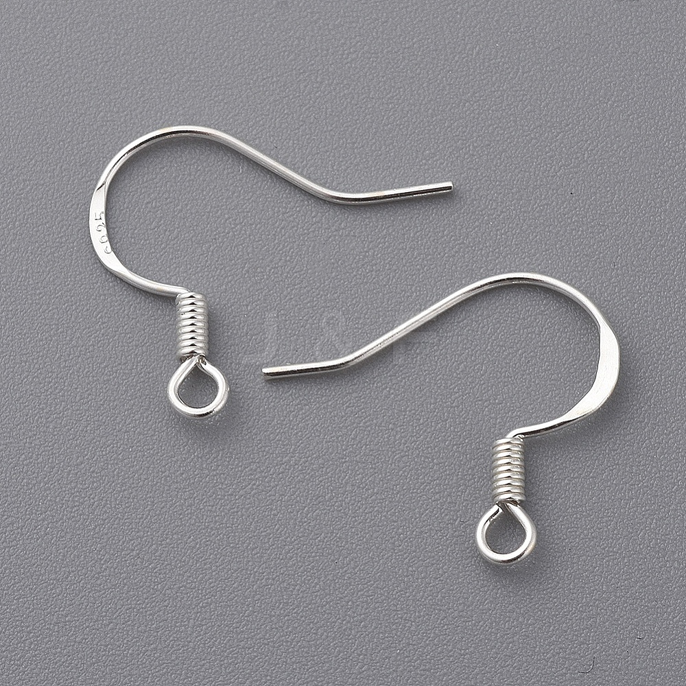 Silver earring hooks