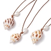 Summer Beach Natural Cultured Freshwater Pearl & Natural Shell Pendant Necklaces NJEW-JN05100-01-1