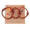 3Pcs 3 Styles Polyester First Day of School Bracelets FS-WG342D8-07-1