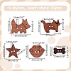 75Pcs 5 Styles 2-Hole Wooden Buttons BUTT-AR0001-15-2