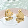 Ion Plating(IP) 304 Stainless Steel Stud Earrings EJEW-A118-06G-04-3