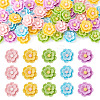 50Pcs 5 Colors 3D Opaque Resin Cabochons RESI-TA0005-02-1