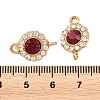 304 Stainless Steel Rhinestone Connector Charms STAS-G398-30G-03-3