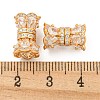 925 Sterling Silver Micro Pave Clear Cubic Zirconia Screw Clasps STER-U001-02G-3