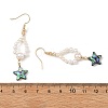Shell Pearl & Abalone Shell/Paua Shell Beads Dangle Earrings EJEW-JE07314-7