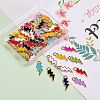 Light Gold Plated Alloy Enamel Pendants ENAM-SZ0001-33LG-4