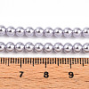 Baking Painted Pearlized Glass Pearl Bead Strands HY-N002-4mm-A04-5