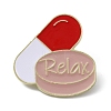 Alloy Relax Pill Shape Brooch JEWB-R021-01B-1