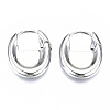 Brass Huggie Hoop Earrings EJEW-N011-41P-NF-1