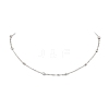 304 Stainless Steel Ball Singapore Chain Necklaces NJEW-JN05169-2