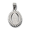 304 Stainless Steel Lady of Guadalupe Pendants STAS-F223-21P-C-1