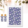 Flower Pattern Ceramics Clay Water Transfer Paper PW-WG39513-06-1