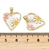 Brass Enamel Pendants X-KK-S526-52G-3