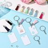 DIY Blank Double-sided Heat Transfer Aluminium Pendant Keychain Making Kits DIY-SP0005-26G-5