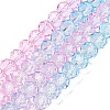 Transparent Painted Glass Beads Strands DGLA-A034-T8mm-A22-2