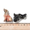 Natural & Synthetic Gemstone Carved Wolf Statues Ornament G-P525-04-3