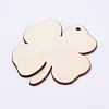 Undyed Wood Blank Tag Big Pendants WOOD-P010-02I-1