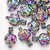 Plated Alloy Bead Cage Pendants PALLOY-S119-092-2
