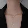 Star Alloy Crystal Rhinestone Lariat Necklaces for Women FS-WG0CF7B-02-1