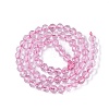 Dyed Transparent Crackle Glass Beads Strands GLAA-Q108-01A-A07-2