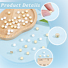 50Pcs 2 Colors Rack Plating Brass Beads KK-BBC0027-40-6