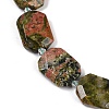 Natural Unakite Beads Strands G-B125-P12-01-3