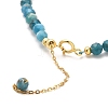 Natural Apatite Bead Bracelets BJEW-E098-19G-3