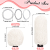 Plush Car Gear & Handbrake Cover Sets AJEW-CL0003-59B-2