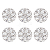 6Pcs 1-Hole Zinc Alloy Shank Buttons BUTT-PH0001-52G-03-1
