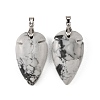 Natural Howlite Pendants G-H359-04P-07-1