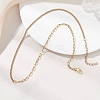 304 Stainless Steel Twisted Chain Paperclip Chain Necklaces NJEW-JN05781-02-2