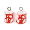 Christmas Theme Opaque Resin Pendants RESI-S08-02C-1